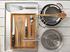 Kitchen utensils for making venison with beetroot