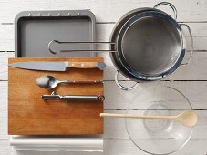 Kitchen utensils for making spaghetti