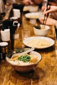 Ramen soup in a restaurant (Japan)