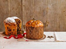 Chocolate chip and fruit panettone for Christmas