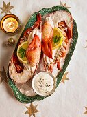 Lobster with mayonnaise for Christmas