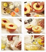 How to make peaches in parchment paper with star anise and honey