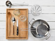 Kitchen utensils for making jam