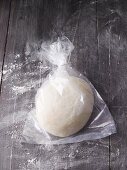 Pizza dough ready to freeze