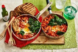 Baked Eggs and Beans