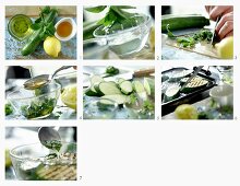 How to make grilled zucchini slices with mint and honey