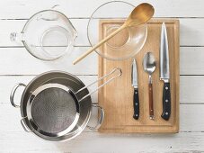 Kitchen utensils for preparing beans
