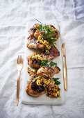 Grilled chicken with a sweetcorn and chilli salsa