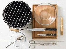 Kitchen utensils for grilling vegetables