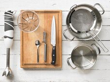 Kitchen utensils for making vegetable purees