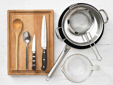 Kitchen utensils for making pasta dishes