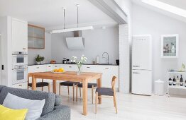 Bright, Scandinavian-style open-plan interior