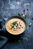 Pumpkin soup with coriander
