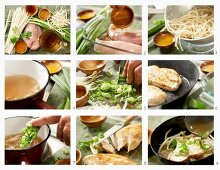 How to make noodle soup with a teriyaki chicken breast (Japan)