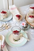 Coffee pannacotta with pomegranate seeds (Easter)