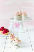 Colourful cupcakes with tutu decorations