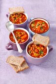 Chickpeas and sausage gulash