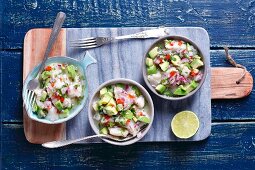 Ceviche with avocado