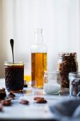 Ingredients for a pecan pie