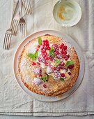 Coconut cake with summer berries