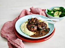 Oxtail and mushroom braise