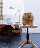 Various pieces of furniture and accessories arranged artistically