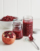 Pomegranate and raspberry jam
