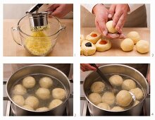 Obstknödel zubereiten