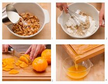 Quarkküchlein mit Orangensauce zubereiten