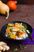 Pumpkin curry with chicken and rice (Thailand)