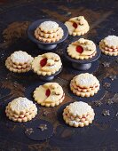 Three tier biscuits and nougat biscuits