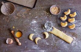 Making Hungarian nut pastries