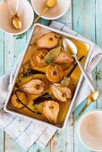 Pears roasted in cider