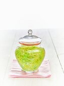 Pickled cabbage in a sweet jar