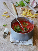 Schnelle Tomatensauce für Pastagerichte