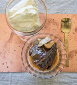 Sticky toffee pudding with ginger