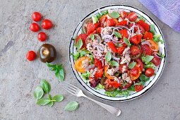 Tomato salad with tuna
