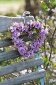 Heart of Hyacinthus 'Pink Pearl' flowers, and moss