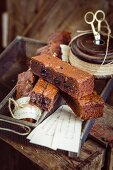 Brownies with Amarena cherries