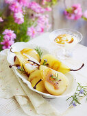 Rosemary and Honey Poached Pears