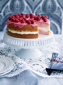 Raspberry Cranberry Chiffon Cake