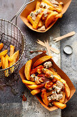 Halloumi poutine with gravy and home-made fries (Canada)