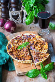 Mushroom and onion pie