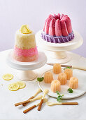 Colourful sorbets in the shape of Bundt cakes