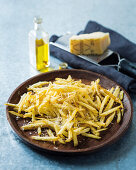 Crispy French fries with parmesan