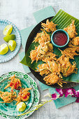 Cucur Udang (shrimp and vegetable fritters, Malaysia, Asia)