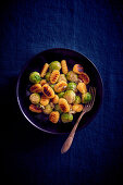 Gnocchi with brussels sprouts and gorgonzola