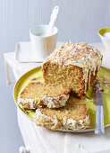 Buttermilk loaf cake with coconut