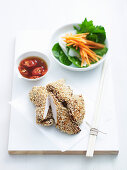 Chicken breast fillets in a spiced sesame coating (Asia)