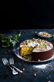 Orange rose and pistachio cake